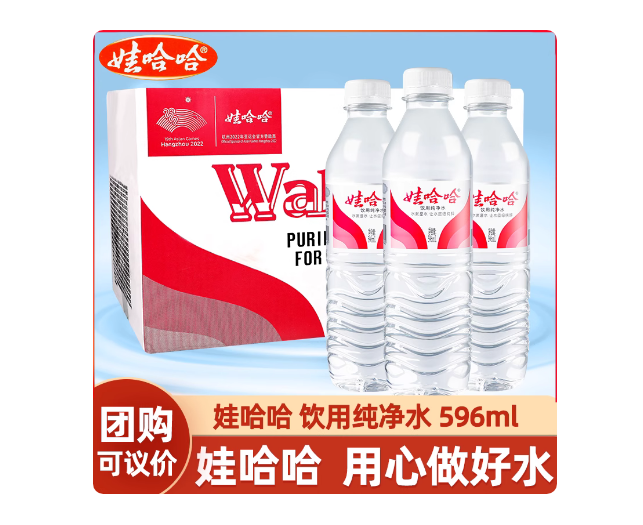 娃哈哈596ML(1*24瓶/件) 
